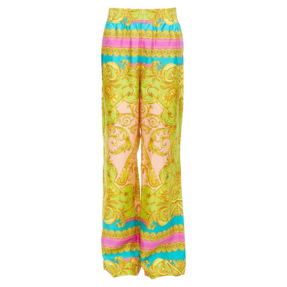 Versace Barocco Goddess Silk Pants